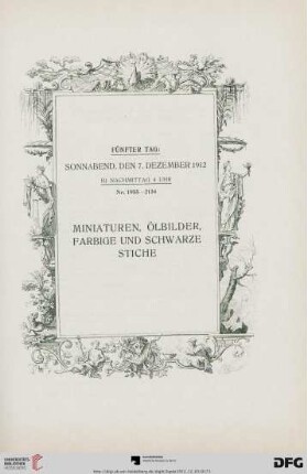 Miniaturen, Ölbilder, farbige und schwarze Stiche (Nr. 1955-2251)
