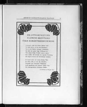 Ph. Otto Runge und Clemens Brentano über Romantikerschicksal