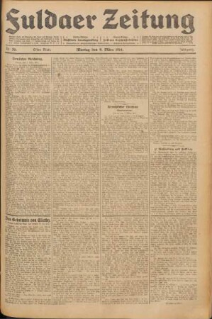 Ausgabe vom Montag, den 09. März 1914.