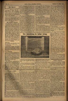 Zweite Ausgabe vom Sonntag, den 20. Januar 1929.