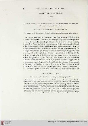 Chapitre cinquième: Du bois