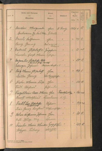 Standesamtsbuch der Stadt Aschaffenburg: Register Eheschließungen 1927 - 1929