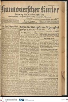 Hannoverscher Kurier : Hannoversches Tageblatt ; Morgenzeitung für Niedersachsen