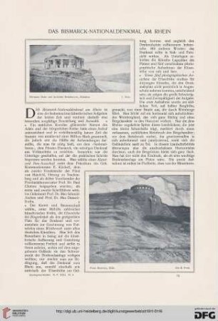 Das Bismarck-Nationaldenkmal am Rhein