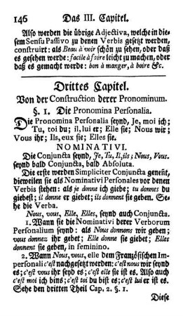 Drittes Capitel. Von der Construction derer Pronominum.