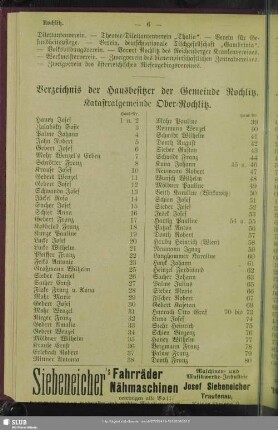 Häuserbuch : Verzeichniß der Hausbesitzer der Gemeinde Rochlitz