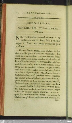 Ordo Primus. Continents. Synochoi Graecorum