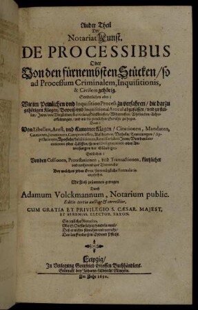2: Informatio Notariorum, Und Verbesserte Notariat-Kunst/ Oder Hand- und Formularbuch. 2