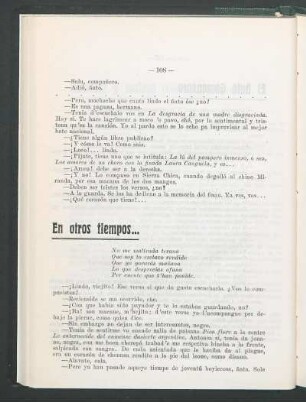 En otros tiempos...