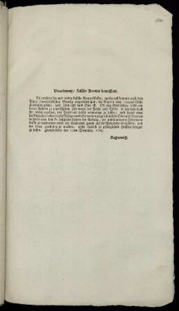 Verordnung, falsche Kreuzer betreffend : Zweybrücken den 10ten December. 1765.