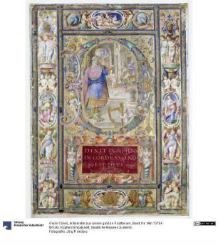Initialseite aus einem großen Psalterium