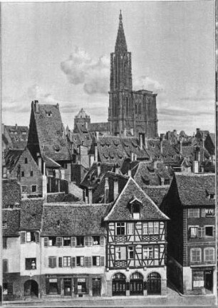 "Straßburg i. Els." - Fachwerkhäuser und Münster