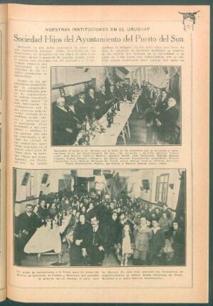 Nuestras instituciones en el Uruguay : Sociedad Hijos del Ayuntamiento del Puerto del Son