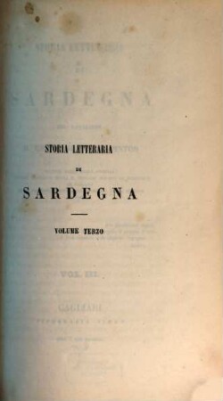 Storia Letteraria Di Sardegna, 3