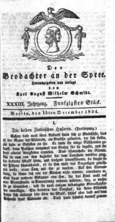 50. Stueck, 15. Dezember 1834