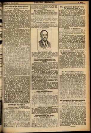 Zweite Ausgabe vom Dienstag, den 22. November 1927.