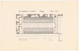 Volkspark: Grundriss Rosengarten 1:200