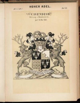 Taf. 89. Cavendish, Herzog v. Devonshire. seit 12. Mai 1694.