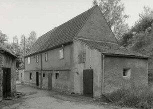 Medingen, Gehöft : Medingen (Kreis Kamenz), Gehöft, Am Goldborn 2, 18. Jahrhundert, Hofansicht des Wohnstallhauses