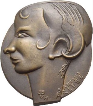 Medaille von Victor Huster auf Arlette Santini