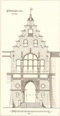 Schultz, Fritz; Deutschland; Frankreich; Niederlande; Reiseskizzen und Bauaufnahmen - Kunstgewerbemuseum in Köln (Teilansicht)