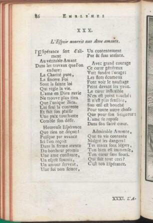 XXX. L'Espoir nourrit une Ame amante.