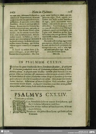 In Psalmum CXXXIV.[i.e. CXXXIII.] Psalmus CXXXIV.[i.e. CXXXIII.]
