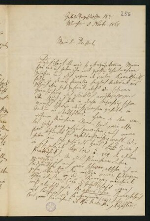83-86, Brief vom 5. Novbr. 1868