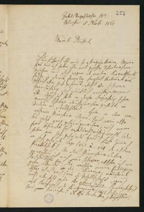 83-86, Brief vom 5. Novbr. 1868