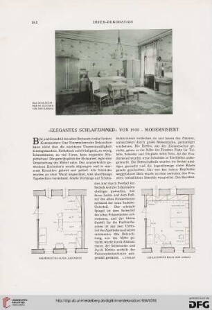 "Elegantes Schlafzimmer" von 1910 - modernisiert