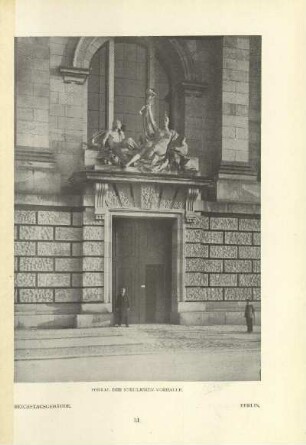 Reichstagsgebäude. Portal der nördlichen Vorhalle. Berlin