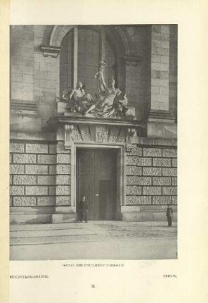 Reichstagsgebäude. Portal der nördlichen Vorhalle. Berlin
