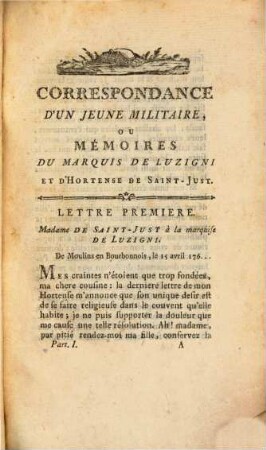 Correspondance d'un jeune militaire