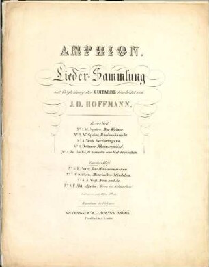 Amphion : Lieder-Sammlung mit Begleitung der Guitarre, 2