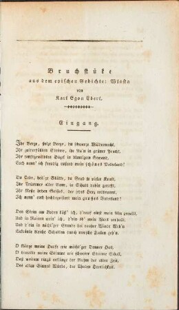 Bruchstücke aus dem epischen Gedichte: Wlasta.