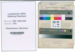 Entnazifizierung Bernhard Woerdemann , geb. 11.04.1907 (Abt.Leiter)