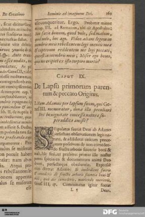 Caput IX. De Lapsu primorum parentum & peccato Originis.