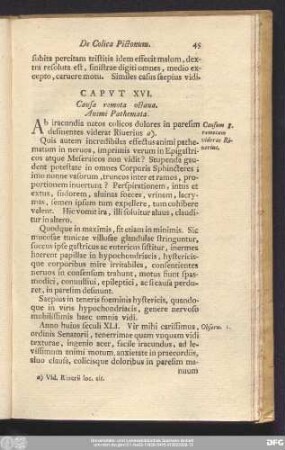 Caput XVI. Causa remota octava. Animi Pathemata.