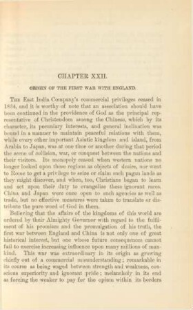 Chapter XXII. Origin of the first war with England