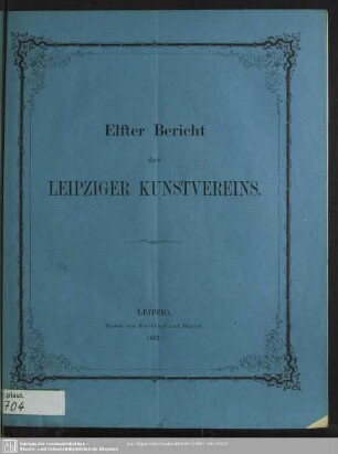 11.1861: Bericht des Leipziger Kunstvereins