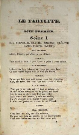 Le tartuffe : comédie en cinque actes