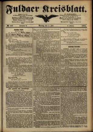 Ausgabe vom Montag, den 04. Juli 1910.