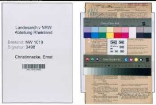 Entnazifizierung Ernst Christinnecke , geb. 03.06.1900 (Ingenieur)