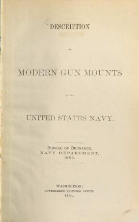Description of modern gun mounts in the U.S. Navy