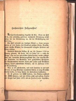 Hochverehrte Festgenossen!