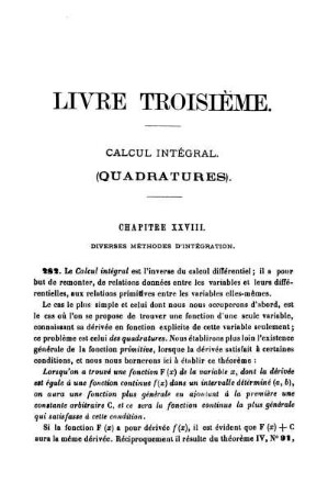 Livre Troisième. Calcul intégral.