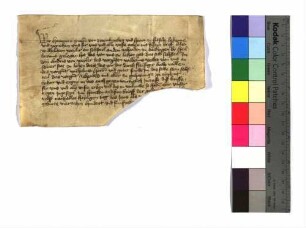 Graf Hamann von Zweibrücken (Zweinbruecken) und Herr zu Bitsch (Bitsche) eignet dem Wilhelm von Weiler (Wiler) 1/6 am Zehnten von Böckingen (Beckingen), das bis jetzt an Wilhelms Statt dessen Vetter Endris von Weiler (Wiler) vom Aussteller zu Lehen getragen hat.