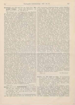 641 [Rezension] Brockhaus, Clem. Frdr., Ausgewählte Predigten