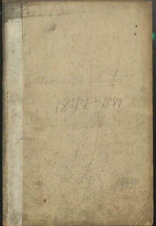 Zeugnisbuch Michaelis Quinta 1877 - 1886/87