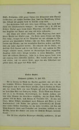 Fünftes Kapitel. Mohammed (Hedschra, 16. Juli 622)
